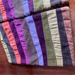 Crate & Barrel Angle lumbar pillow cases set of 2 colorful.zippers.
